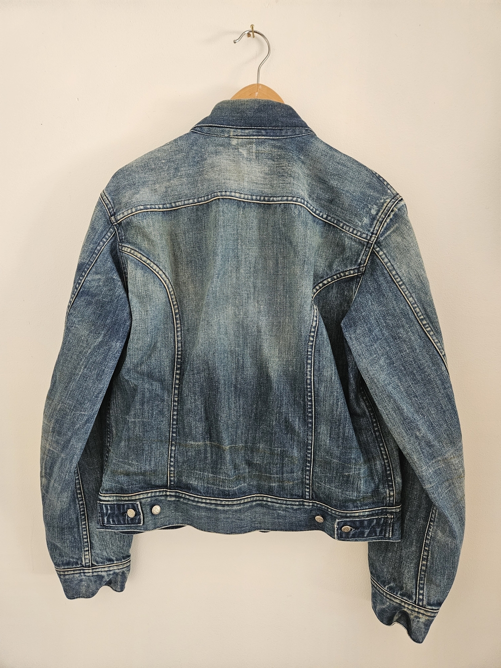 Vintage Diesel Denim Jacket Mens Large Distressed Design Made In Italy Y2K - Picture 8 of 8